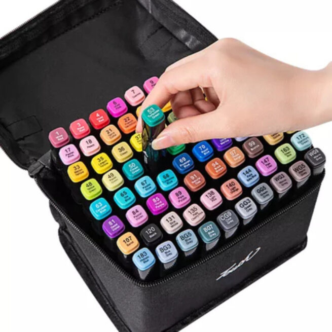 Kit Livro para Colorir Bobbie Goods Azul com 80 Canetas – Diversão para Todas as Idades