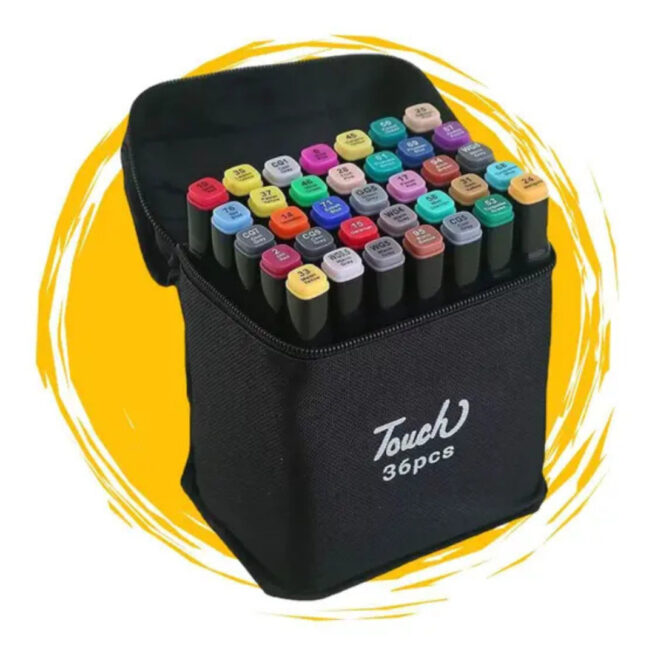 Kit Livro Colorir Bobbie Goods - Rosa - 36 Canetas - Cores vibrantes para crianças