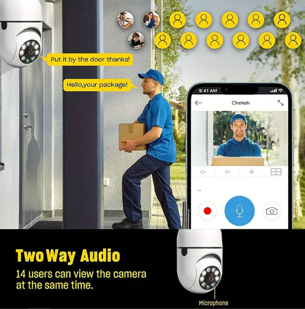 Câmera Lâmpada de Segurança Wi-fi IP 360° - Monitoramento Total Sem Fio