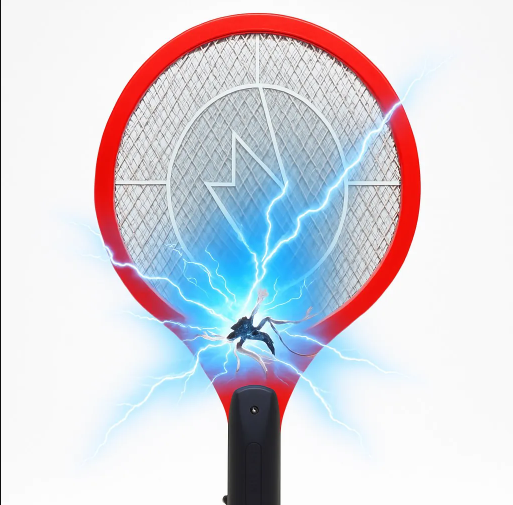 Raquete Elétrica Mata Mosquito e Insetos Recarregável - Proteção Eficiente Contra Dengue (Cores Sortidas)