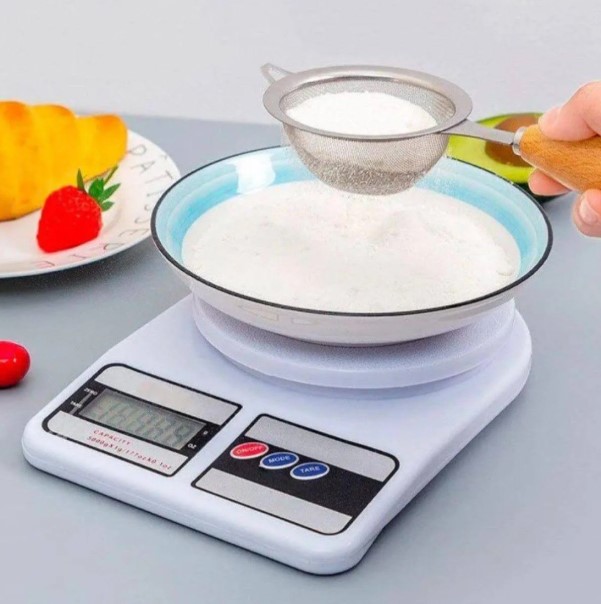Balança digital de cozinha - até 10kg - precisão de 1g - ideal para nutrição e dieta