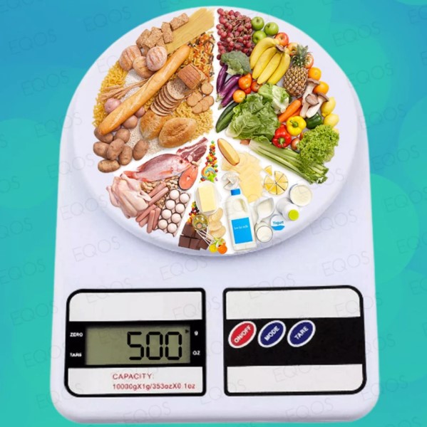 Balança digital de cozinha - até 10kg - precisão de 1g - ideal para nutrição e dieta