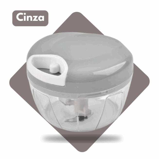 Mini triturador processador manual - 500ml - 3 lâminas - cores sortidas