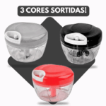 Mini triturador processador manual - 500ml - 3 lâminas - cores sortidas