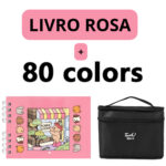 Kit Livro para Colorir Bobbie Goods Rosa com 80 Canetas – Diversão e Criatividade