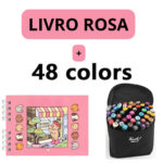 Kit Livro Colorir Bobbie Goods - Rosa - 48 Canetas - Diversão e cor para as crianças
