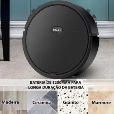 Robô aspirador de pó recarregável - 110V - cores sortidas - limpeza inteligente