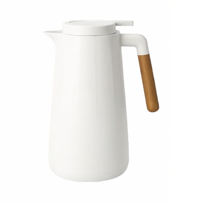 BRANCO - Jarro Garrafa Térmica 1L Sem Termômetro Digital - Mantém a Temperatura por Horas