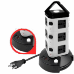 Torre Elétrica de 3 Andares com 12 Entradas Universais + 2 USB + 1 Tipo C – Bivolt – Organização e Conectividade