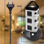 Torre Elétrica de 3 Andares com 12 Entradas Universais + 2 USB + 1 Tipo C – Bivolt – Organização e Conectividade