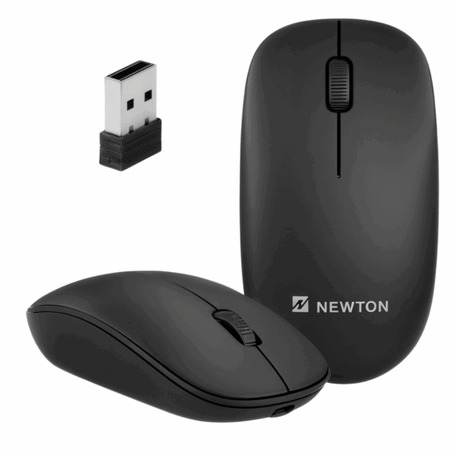PRETO NMS-007 - Mouse Sem Fio Simples, Compacto e Preciso