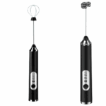 PRETA - Mini Batedor Mixer Elétrico Portátil Premium Bivolt - Potência e Praticidade na Sua Cozinha