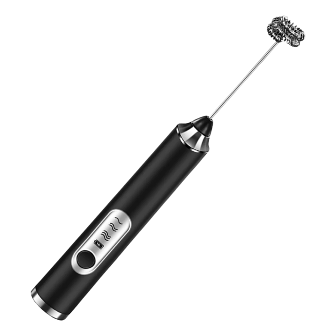 PRETA - Mini Batedor Mixer Elétrico Portátil Premium Bivolt - Potência e Praticidade na Sua Cozinha