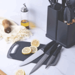 PRETO - Conjunto Completo de Utensílios de Cozinha 19 Peças - Qualidade e Durabilidade