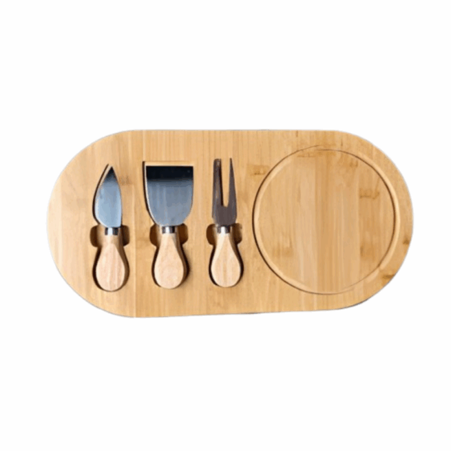 Kit Tábua de Frios com Espátulas + Abridor de Vinho Elétrico