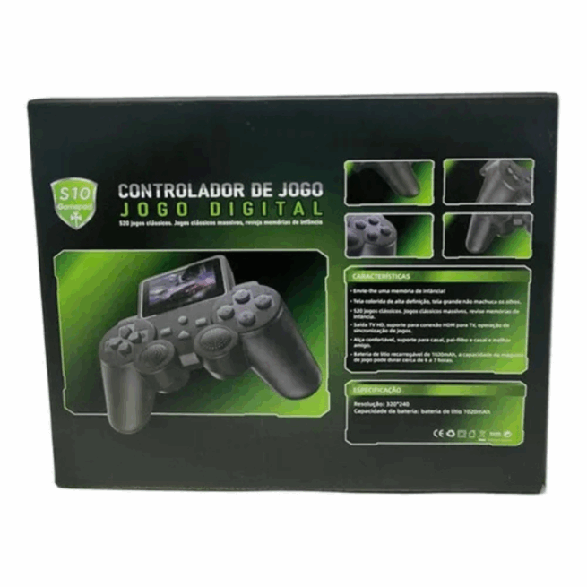 Console Portátil Game Stick S10 – 520 Jogos Clássicos, Diversão Ininterrupta