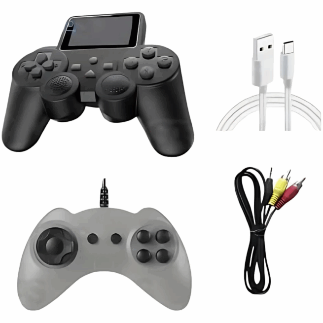2 CONTROLES - Console Portátil Game Stick S10 – 520 Jogos Clássicos, Diversão Ininterrupta e Modo Multiplayer