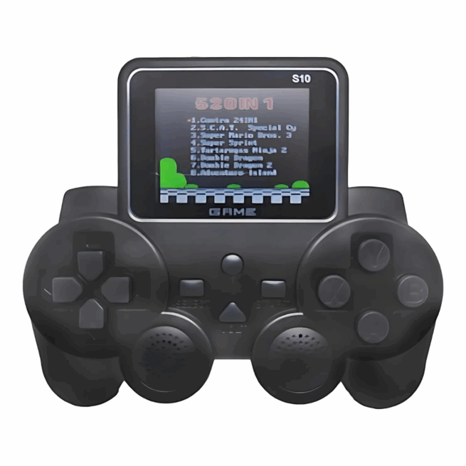 2 CONTROLES - Console Portátil Game Stick S10 – 520 Jogos Clássicos, Diversão Ininterrupta e Modo Multiplayer