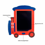 Lousa Mágica LCD Infantil Tablet 9” Trenzinho com Caneta - (Cores Sortidas)