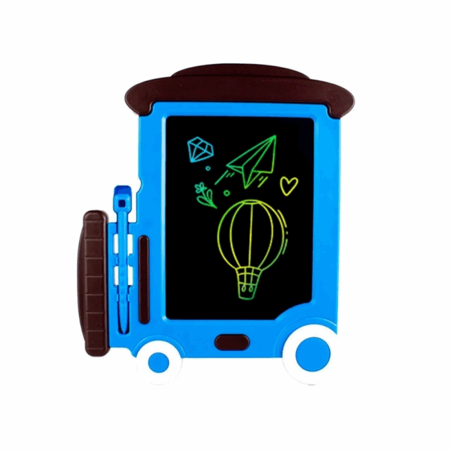 Lousa Mágica LCD Infantil Tablet 9” Trenzinho com Caneta - (Cores Sortidas)