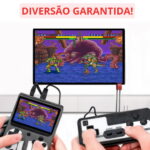 Mini Vídeo Game Portátil 400 Jogos com 2 Controles - (Cores Sortidas)