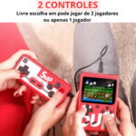 Mini Vídeo Game Portátil 400 Jogos com 2 Controles - (Cores Sortidas)