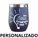Personalizado - COPO CUIA Térmico Inox com Tampa Antivazamento (360 ml) - Azul Marinho