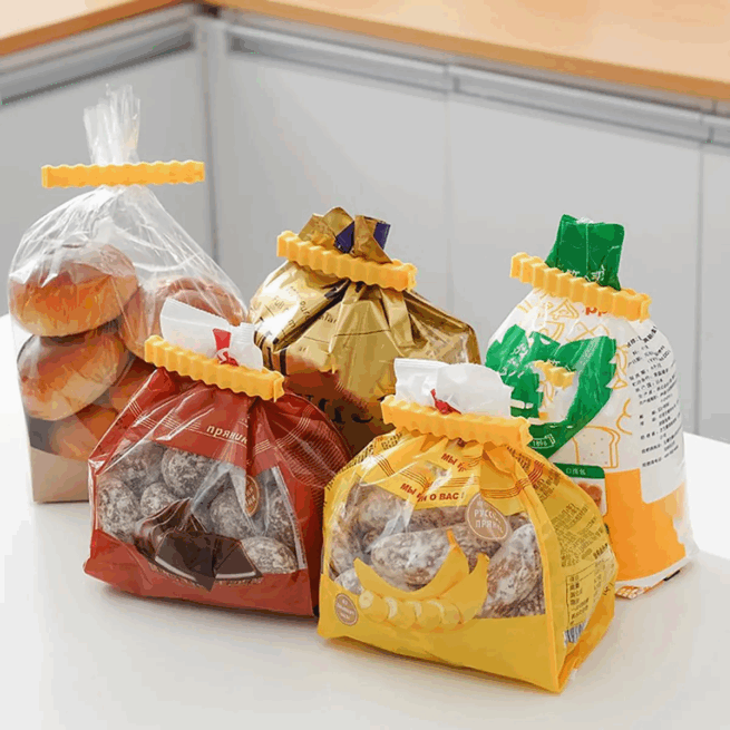 Conjunto de Prendedor de Saco modelo Batata Frita – Clipe de Vedação para Embalagens 12 unidades