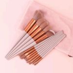 Conjunto 13 Peças Pincéis de Maquiagem com Estojo de Veludo (Cores Sortidas)