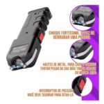 Lanterna Tática Preta Recarregável com Função de Iluminação Forte