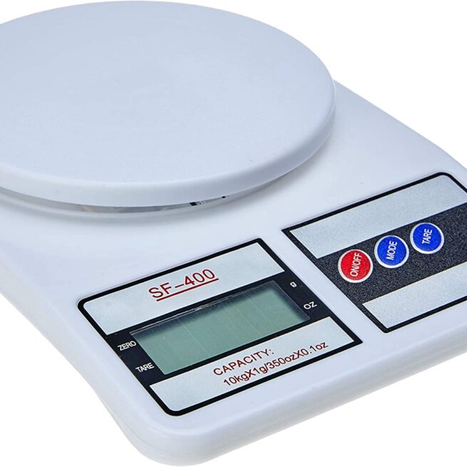 Balança digital de cozinha - até 10kg - precisão de 1g - ideal para nutrição e dieta