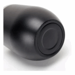 Copo Cuia térmico inox com tampa antivazamento - 360 ml - personalizado - preto elegante