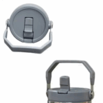 Normal Grande - Garrafa Flip Straw Tumbler com Alça Superior e Canudo (900ml) - Rosa